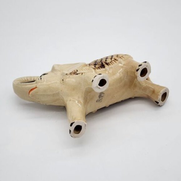 Vintage Brazilian Lusterware Elephant Sanding Trunk Up - Picture 6 of 6